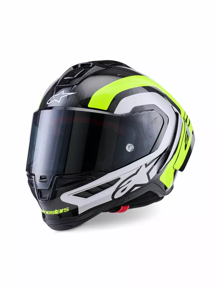 Alpinestars Kypärä Supertech S-R10 Arius Musta/Silver/Fluo Keltainen, XXL - Duell ajovarusteet - 36168 - 1
