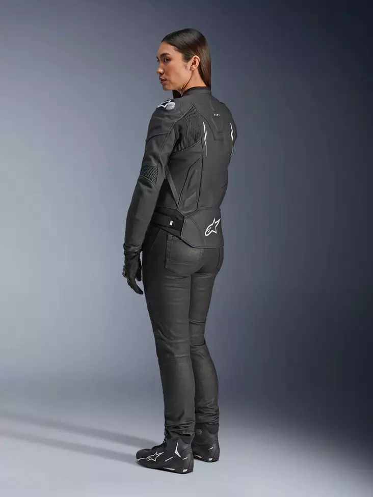 Alpinestars Nahkatakki Naisten Dusk Musta/Valkoinen, 44 - Duell ajovarusteet - 40688 - 1