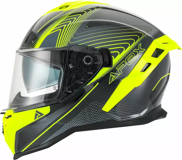 APEX Kypärä FI200 Madrid harmaa/keltainen S - Duell ajovarusteet - 32158 - 1