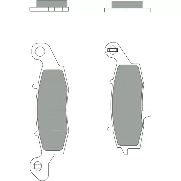 Brembo Jarrupalat Taakse Sintered Road - Duell MP varaosat ja tarvikkeet - 121798 - 1