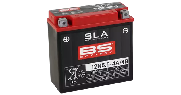 BS Battery 12N5.5-4A/4B (FA) SLA - Sealed & Activated - Duell muut varaosat ja tarvikkeet - 131918 - 1