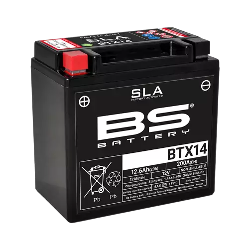 BS Battery BTX14 (FA) SLA - Sealed & Activated - Duell muut varaosat ja tarvikkeet - 131778 - 1