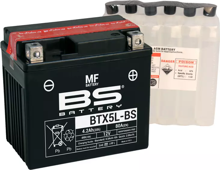 BS Battery BTX5L-BS MF (cp) Maintenance Free - Duell muut varaosat ja tarvikkeet - 140608 - 1