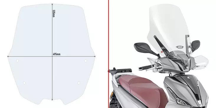 GIVI SPOILER KYMCO PEOPLE S (20-21) - Duell MP varaosat ja tarvikkeet - 100358 - 1