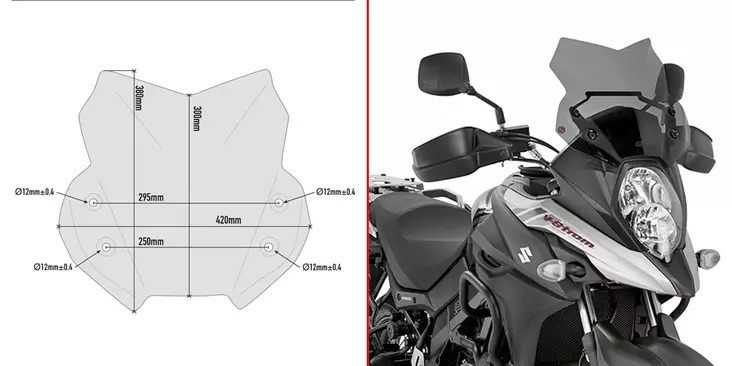 GIVI SPOILER SUZUKI DL650 VSTROM'17 - Duell MP varaosat ja tarvikkeet - 100878 - 1