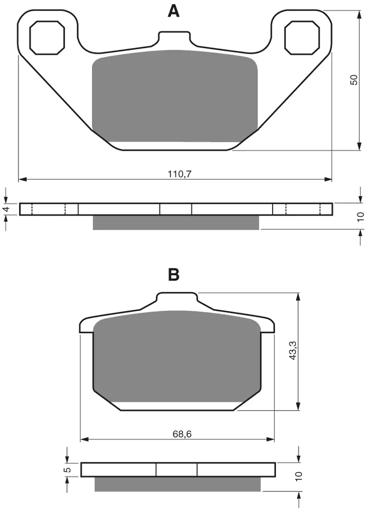 GOLDFREN Jarrupalat 037 Ceramic carbon AD - Duell MP varaosat ja tarvikkeet - 67258 - 1