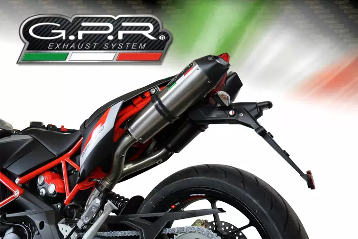 GPR Aprilia Shiver 750 - Gt 2007/16 Pair Racing slip-on exhaust Gpe Ann. Titaiu - Duell MP varaosat ja tarvikkeet - 112228 - 1