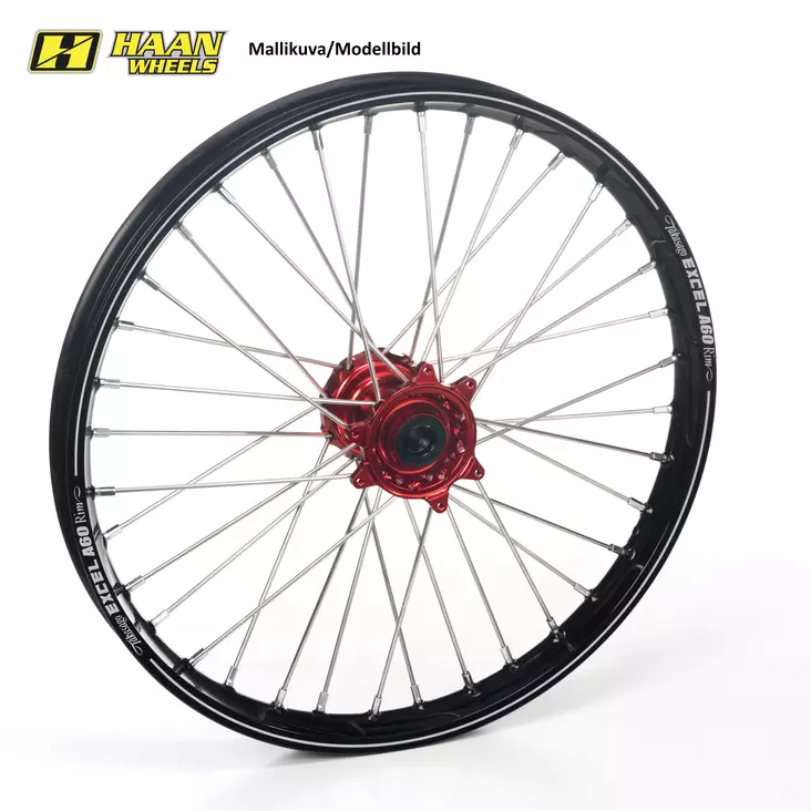 Haan wheel YZF 250/450 14- 21-1,60 RED HUB/A60 RIM - Duell MP varaosat ja tarvikkeet - 64008 - 1