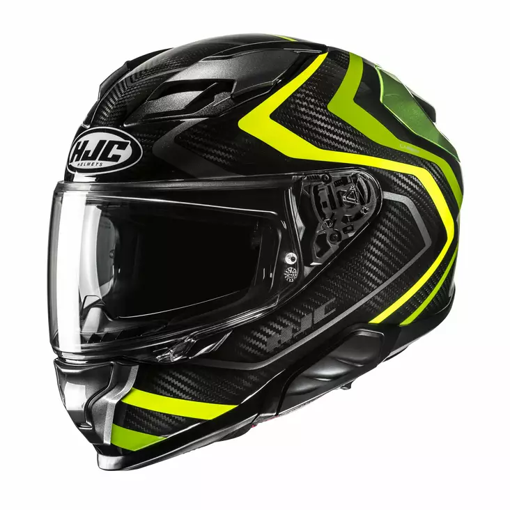 HJC Kypärä F71 Carbon Nevio Musta/Fluo Keltainen MC3H XL - Duell ajovarusteet - 57078 - 1