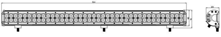 Kinwons Led Kaukovalopaneeli 10-30V 234W Combo - Duell ATV varaosat ja tarvikkeet - 138658 - 1