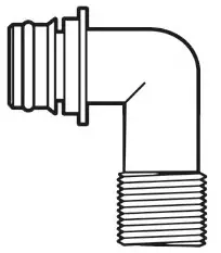 Liitin 90° 1/2 - Duell venetarvikkeet - 6768 - 1