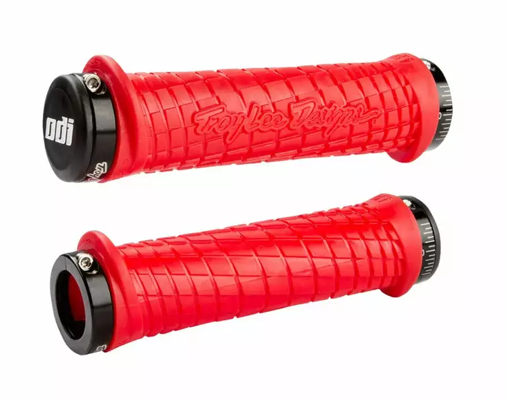 ODI LOCK-ON Grips Troy Lee Designs Signature Series Bright Red W/Black - Duell MP varaosat ja tarvikkeet - 53778 - 1