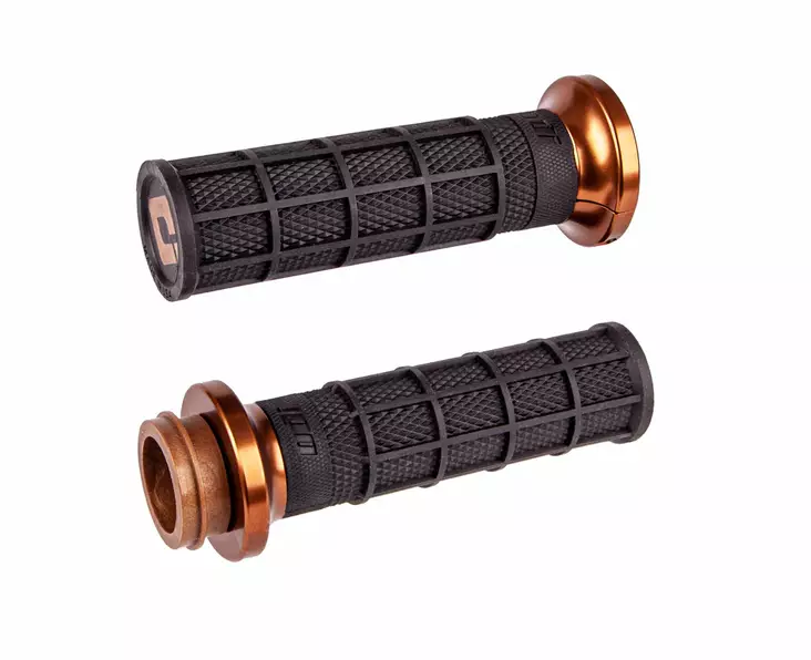 ODI Street V-TWIN Lock-On HART-LUCK Full-Waffle BLACK/Bronze/bronze - Duell MP varaosat ja tarvikkeet - 53858 - 1