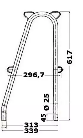 Osculati keulakaide 617mm - Duell venetarvikkeet - 5428 - 1