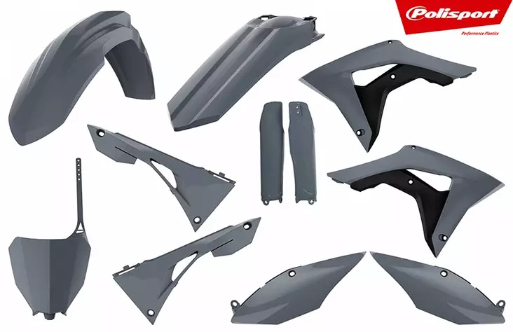 Polisport plastic kit CRF250R 18-19/CRF450R 17-19 Nardo harmaa (0) - Duell MP varaosat ja tarvikkeet - 129618 - 1