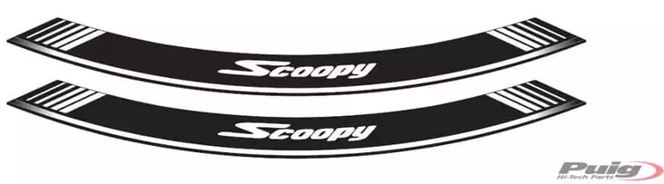 Puig Kit 8 Rim Strips Scoopy C/White - Duell MP varaosat ja tarvikkeet - 92508 - 1