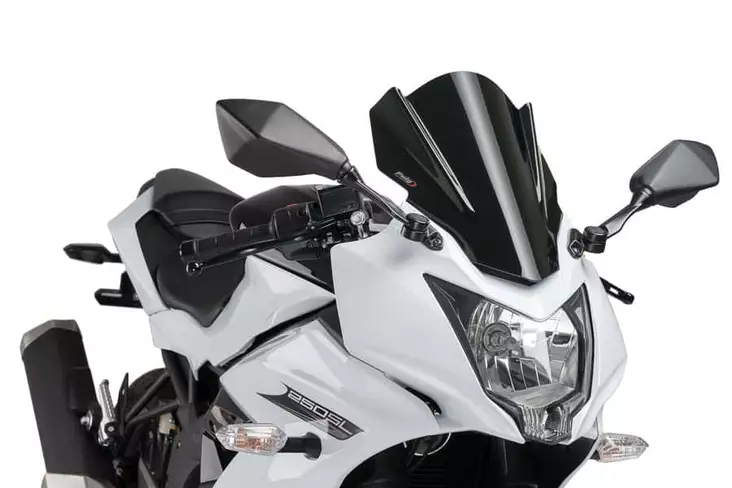 Puig Racing Screen Kawasaki Ninja 250Sl 15'-17' C/Black - Duell MP varaosat ja tarvikkeet - 91128 - 1
