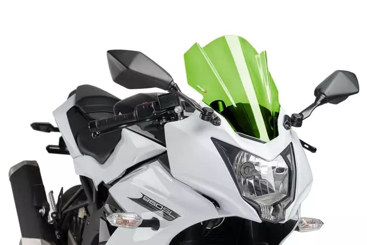 Puig Racing Screen Kawasaki Ninja 250Sl 15'-17' C/Green - Duell MP varaosat ja tarvikkeet - 91158 - 1