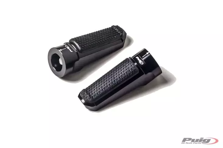 Puig Rear Sets Racing+Rubber Right/Left C/Black - Duell MP varaosat ja tarvikkeet - 91868 - 1