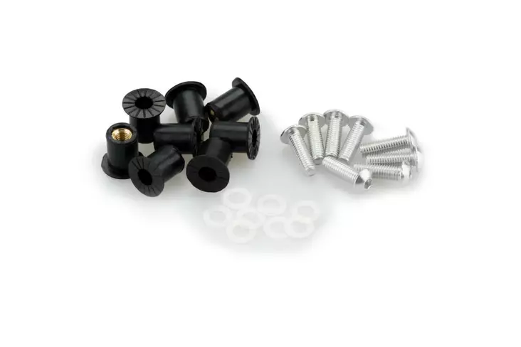 Puig Screw Kit whit silentblocks C/Silver - Duell MP varaosat ja tarvikkeet - 99828 - 1