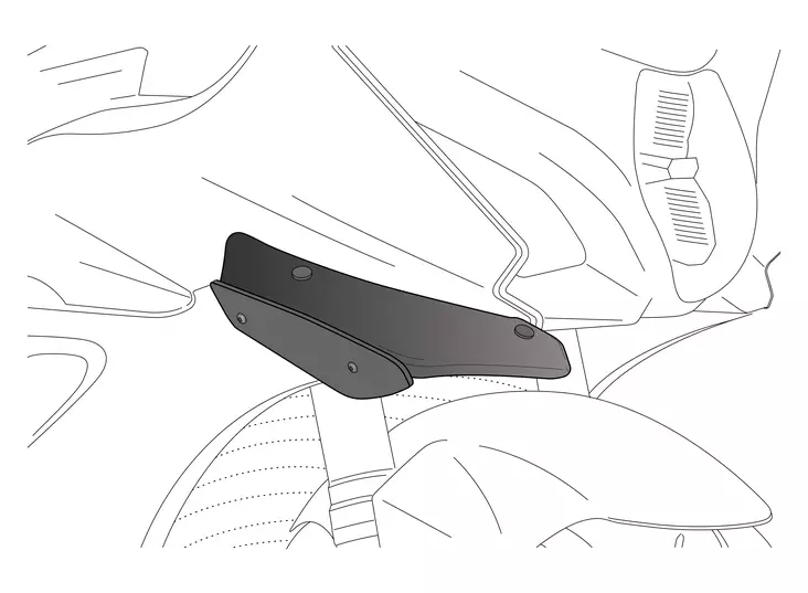 Puig Spares Deflectors Downforce Spoilers C/Black - Duell MP varaosat ja tarvikkeet - 94818 - 1