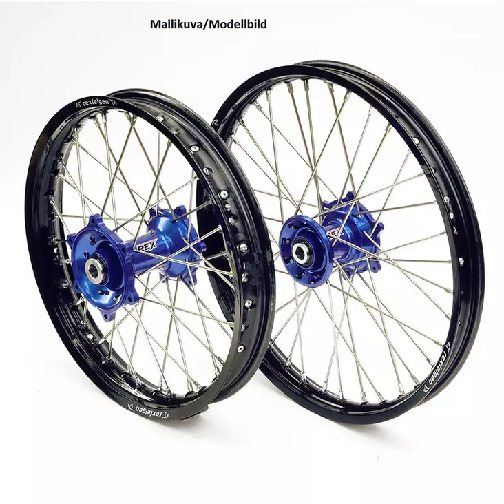 REX WHEELS 19-2,15 TC&FC 23-.. TE&FE 24-.. MUSTA VANNE/SININEN NAPA 22MM - Duell MP varaosat ja tarvikkeet - 64058 - 1