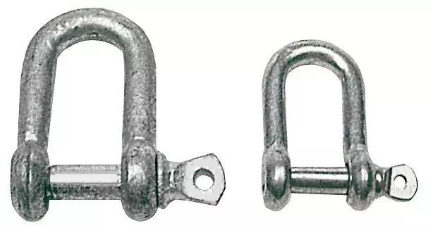 Sakkeli D-malli galvanoitu 10mm - Duell venetarvikkeet - 7488 - 1