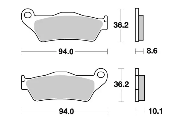 Sbs Jarrupalat Ceramic - Duell MP varaosat ja tarvikkeet - 123238 - 1