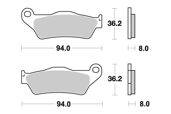 Sbs Jarrupalat Ceramic - Duell MP varaosat ja tarvikkeet - 123708 - 1