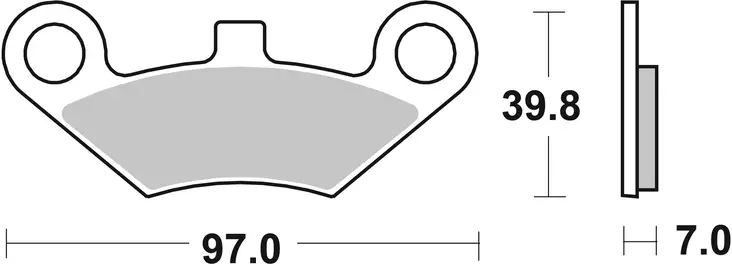 Sbs Jarrupalat Sintered Offroad - Duell MP varaosat ja tarvikkeet - 122248 - 1