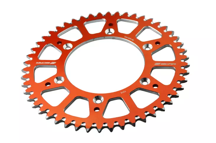 Scar Alu Sprocket - KTM 125-530 SX SXF EXC EXCF - 49 Teeth - Orange color - Duell MP varaosat ja tarvikkeet - 74468 - 1