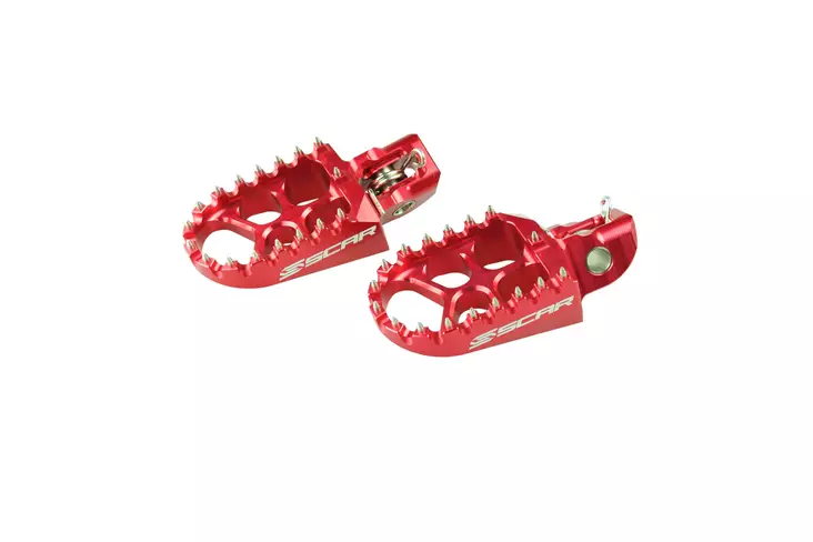 Scar Evolution Footpegs - KTM / Husqvarna / GasGas - Red color - Duell MP varaosat ja tarvikkeet - 75258 - 1