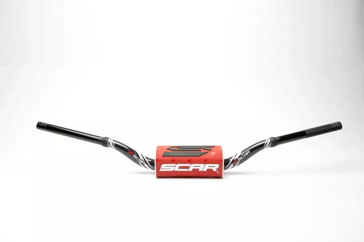 Scar Handlebar O² COLOR Ø28,6 (1 1/8”) - 65/85 Low Mini - BLACK Bar - RED Bar p - Duell MP varaosat ja tarvikkeet - 75618 - 1