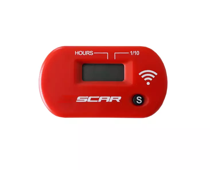 Scar Wireless Hour Meter working by vibrations - Red color - Duell MP varaosat ja tarvikkeet - 74848 - 1