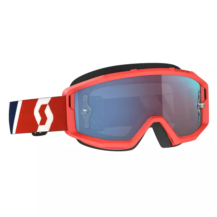 Scott Goggle Primal red/blue blue chrome works - Duell ajovarusteet - 57348 - 1