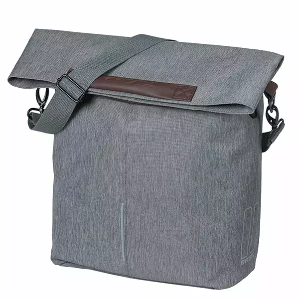 Sivulaukku BASIL City Shopper MIK koukut Harmaa polyester - Duell polkupyörien varaosat ja tarvikkeet - 128398 - 1