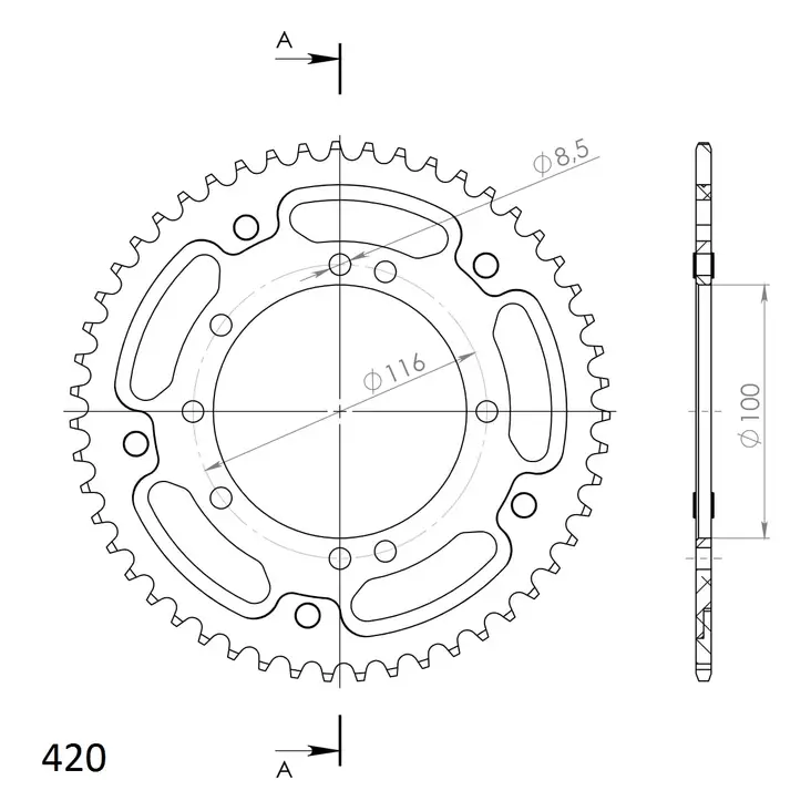 Supersprox Stealth Takaratas KA KX80/85 Kulta 51 - Duell MP varaosat ja tarvikkeet - 118568 - 1