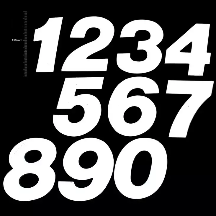 TMV MX Digits 150mm White '9' (3pcs) - Duell MP varaosat ja tarvikkeet - 87988 - 1