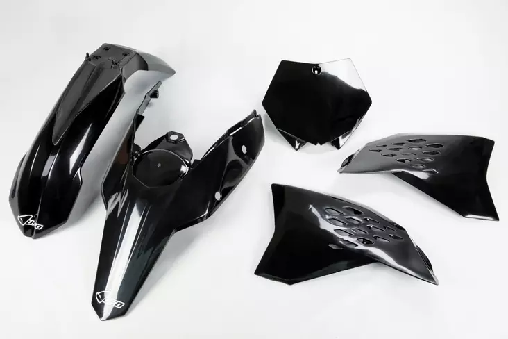 UFO Muovisarja 4-osainen Musta KTM SX/SXF125-525 07-08 - Duell MP varaosat ja tarvikkeet - 47318 - 1