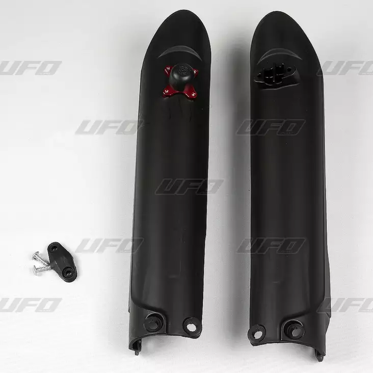 UFO Starttinappi/Etuhaarukan suoja KTM125-525 SX/SXF 15- Musta 001 - Duell MP varaosat ja tarvikkeet - 48388 - 1