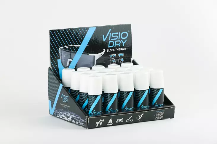 VISIODRY Full counter Display moto (20xAerosol 35mL) Block the rain - Duell ajovarusteet - 47388 - 1