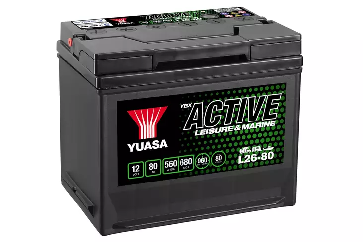 Yuasa L26-80 Active Leisure Battery 12V 80Ah 560A Huom.Rullakkorahti (18) - Duell muut varaosat ja tarvikkeet - 131158 - 1