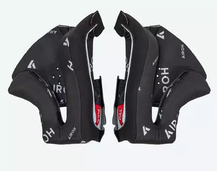 Airoh Twist 3 Cheek pads Black/white M 10mm - Duell ajovarusteet - 59148 - 1