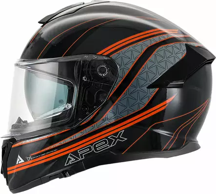 APEX Kypärä FT300 Vienna musta/oranssi L - Duell ajovarusteet - 33248 - 1