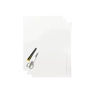 Blackbird Numerokilven tarra-arkki valkoinen 47x33cm (3kpl) - Duell MP varaosat ja tarvikkeet - 87908 - 1