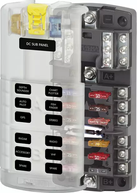 Blue Sea ST Blade Split Bus Fuse Block - Duell venetarvikkeet - 132328 - 1