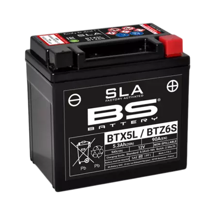 BS Battery BTX5L/BTZ6S (FA) SLA - Sealed & Activated - Duell muut varaosat ja tarvikkeet - 140528 - 1