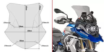 GIVI KIT SPOILER BMW R1250GS ADV. - Duell MP varaosat ja tarvikkeet - 100888 - 1