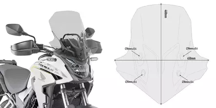 GIVI SPOILER HONDA CB500X FUMÉ - Duell MP varaosat ja tarvikkeet - 101038 - 1