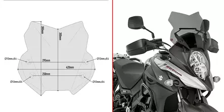 GIVI SPOILER SUZUKI DL650 VSTROM'17 - Duell MP varaosat ja tarvikkeet - 100878 - 1